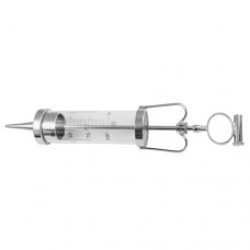 Janet Wound and Bladder Syringe Glass Barrel - With 2 Exchangeable Tips Stainless Steel, Capacity 50 ml